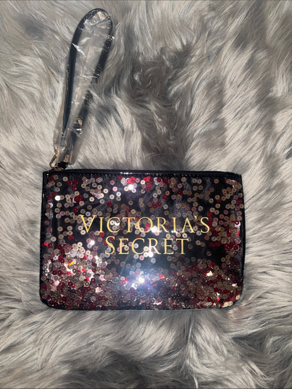 Victoria's Secret Black Sequin Wristlet